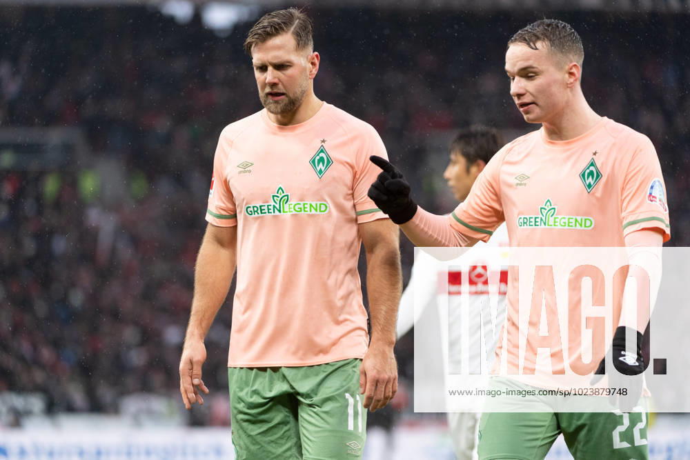 V li Niklas Fuellkrug SV Werder Bremen, 11 , Niklas Schmidt SV Werder Bremen, 22 , VfB Stuttgart vs SV Werder Bremen, Football, Men, 1 Bundesliga, 19 Matchday, Season 22 23, GER, 05 02 2023, DFL DFB REGULATES PROHIBIT ANY USE OF PHOTOGRAPHS AS IMAGE SEQUENCES AND OR QUASI VIDEO, VfB Stuttgart vs SV Werder Bremen, Football, Men, 1 Bundesliga, 19 Matchday, Season 22 23, GER, 05 02 2023 Stuttgart