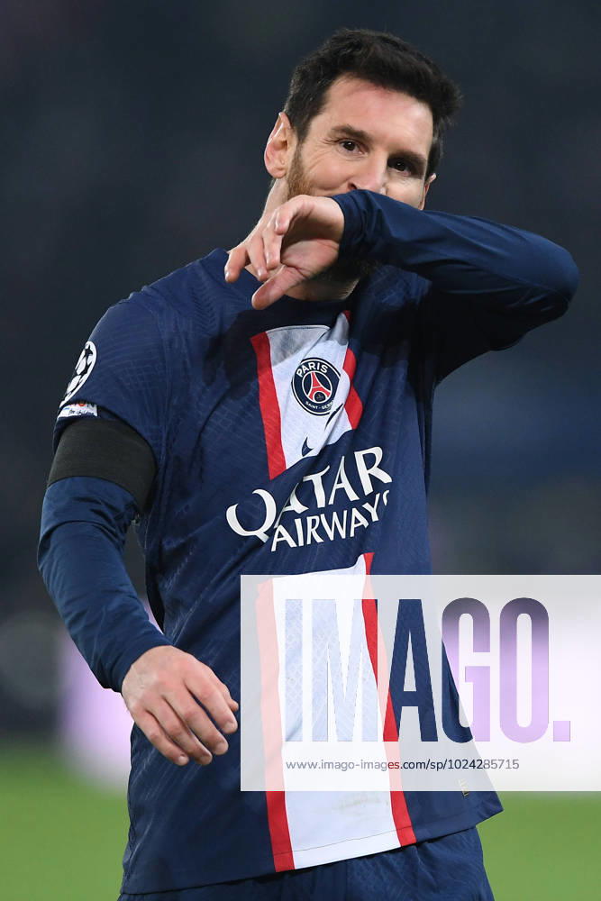 Soccer Champions League Round of 16 Paris Saint Germain FC Bayern Munich on 14 02 2023 at the Princes Park in Paris Lionel Messi Paris disappointed