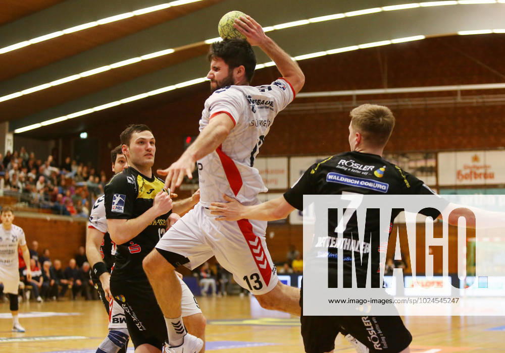 BAU 22 02 2023 Bietigheim Handball SG BBM Bietigheim vs HSC 2000 Coburg, Juan de la Pena BBM on the ball