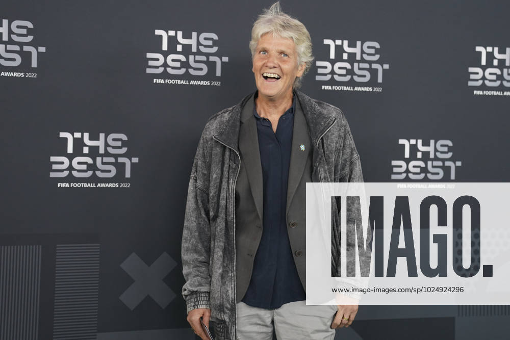 Paris, France, February 27th 2023: Manager of Brazil, Pia Sundhage arrives at The Best FIFA Football Awards 2022 at Salle Pleyel in Paris, France. (Daniela Porcelli SPP)