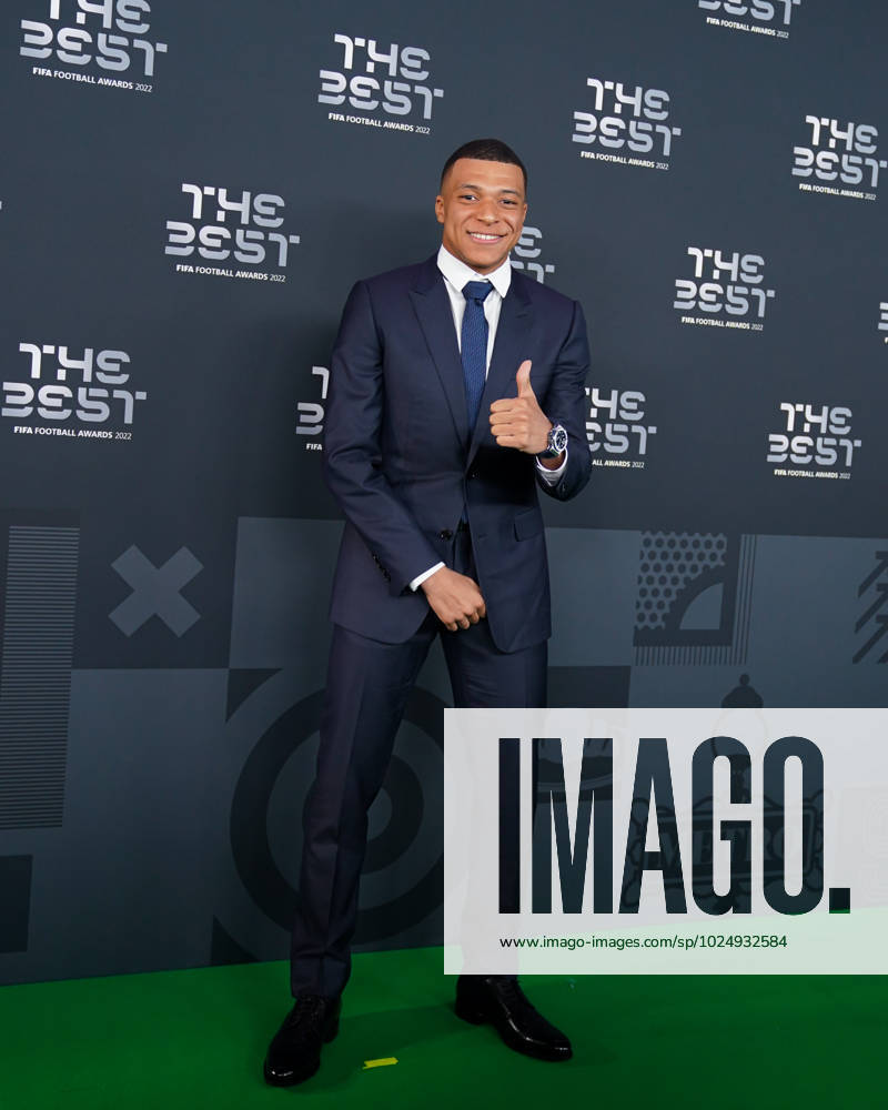 Paris, France, February 27th 2023: France and PSG attacker Kylian MbappÃ arrives at the The Best FIFA Football Awards 2022 at Salle Pleyel in Paris, France. (Daniela Porcelli SPP)