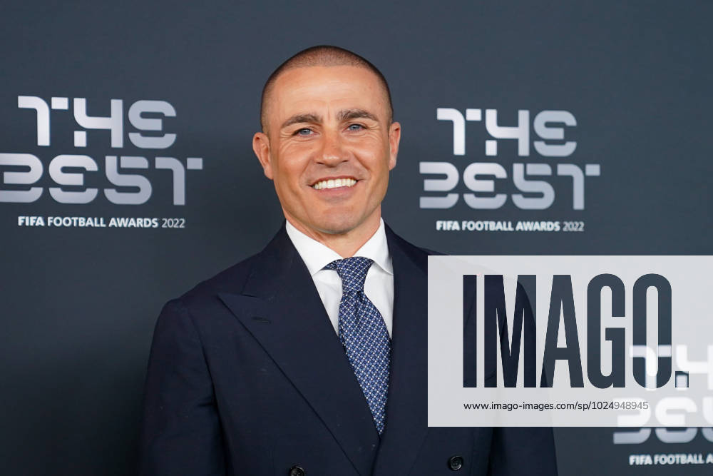 Paris, France, February 27th 2023: Fabio Cannavaro (former italian football player) on the green carpet at arrival during the The Best FIFA Football Awards 2022 at Salle Pleyel in Paris, France. (Daniela Porcelli SPP)