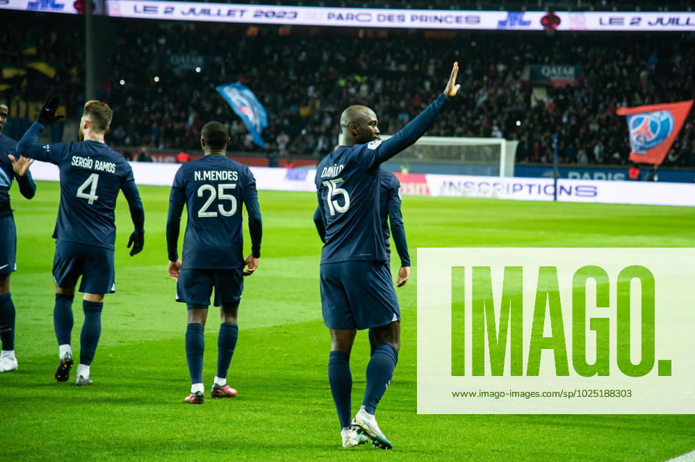 Joie des joueurs du Paris SG aprÃ s le but de Danilo Pereira (Paris SG) FOOTBALL : Paris Saint Germain - FC Nantes - Ligue 1 - JournÃ e 26 - 04 03 2023 BaptisteAutissier Panoramic