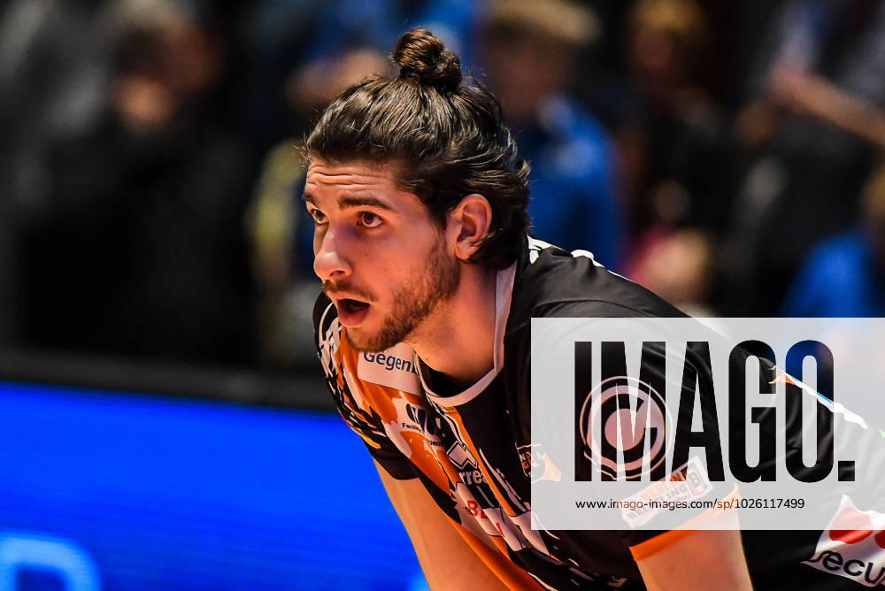GER, VBL, VfB Friedrichshafen vs Berlin Recycling Volleys 19 03 2023, Bodensee Airport Arena, Friedrichshafen, GER, VBL, VfB Friedrichshafen vs Berlin Recycling Volleys, pictured Timothee Carle Berlin, 9 nordphotoxGmbHx xHafner nph00200