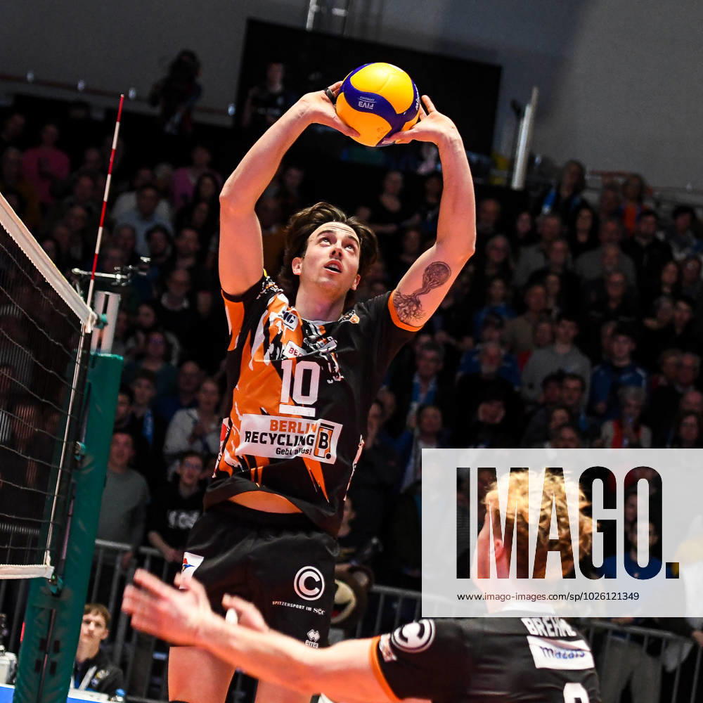 GER, VBL, VfB Friedrichshafen vs Berlin Recycling Volleys 19 03 2023, Bodensee Airport Arena, Friedrichshafen, GER, VBL, VfB Friedrichshafen vs Berlin Recycling Volleys, pictured Angel Trinidad Berlin, 10 nordphotoxGmbHx xHafner nph00200