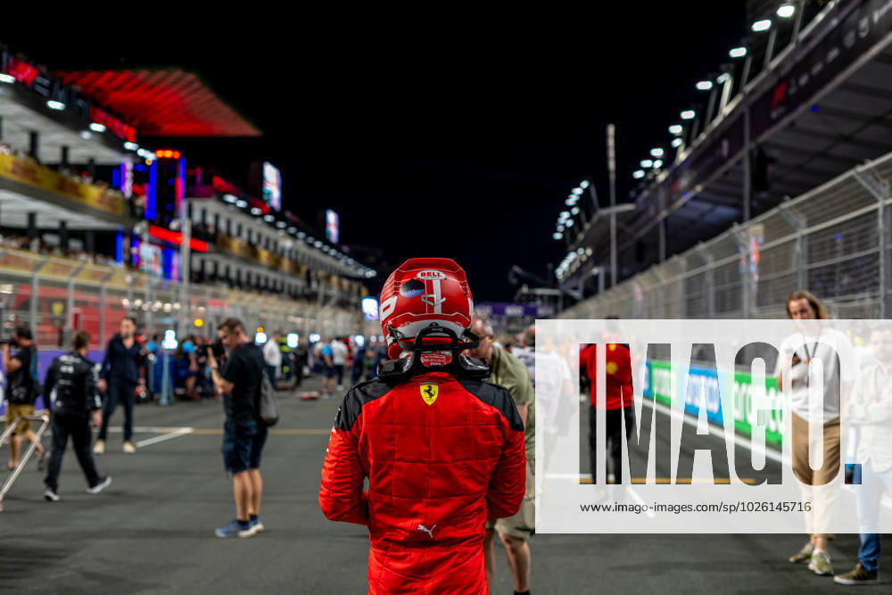 JEDDAH, SAUDI ARABIA: Charles Leclerc, racing for the Ferrari team during the 2023 Formula 1 Saudi Arabian Grand Prix at the Jeddah Corniche Circuit in Jeddah, Saudi Arabia