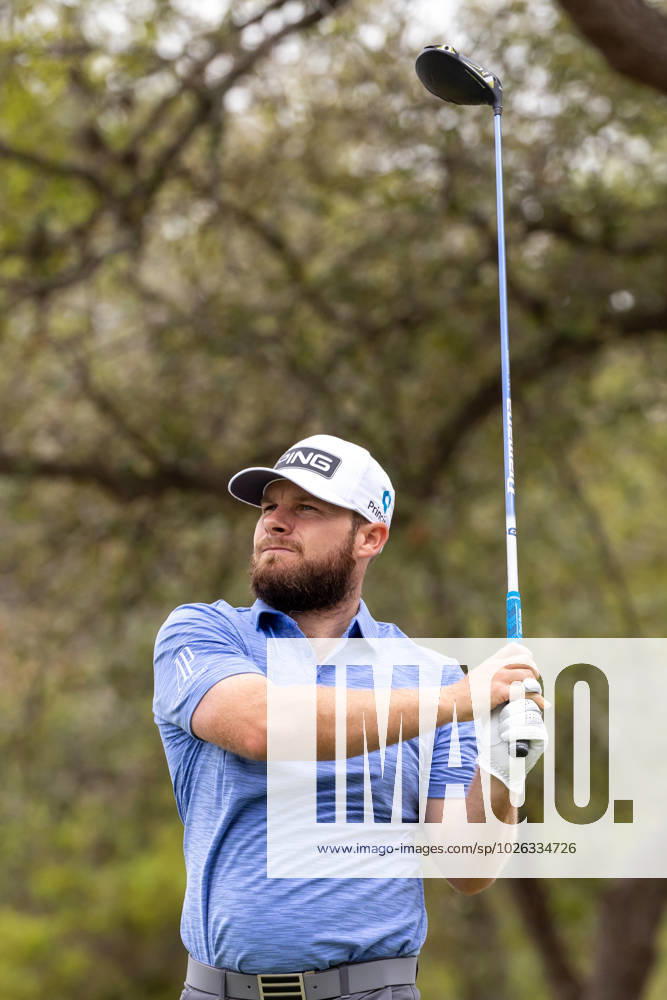 AUSTIN, TX - MARCH 22: Tyrrell Hatton watches his tee shot form the 12th tee during Round 1 Group Play of the PGA, Golf Herren World Golf Championships Dell Technologies Match Play on March 22, 2023, at Austin County Club in Austin, TX. (Photo by David Buono Icon Sportswire) GOLF: MAR 22 PGA - World Golf Championships-Dell Technologies Match Play Icon230322011