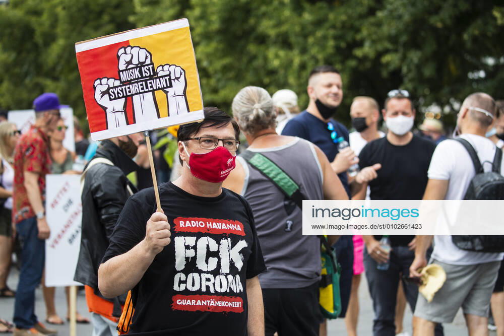 People take part in a protest for the event industry in Berlin on 24 July 2020 Operators of the industry lament almost 6 months of unemployment and lack of revenue due to measures to limit the spread of Coronavirus 3 Demonstration of the event industry in Berlin