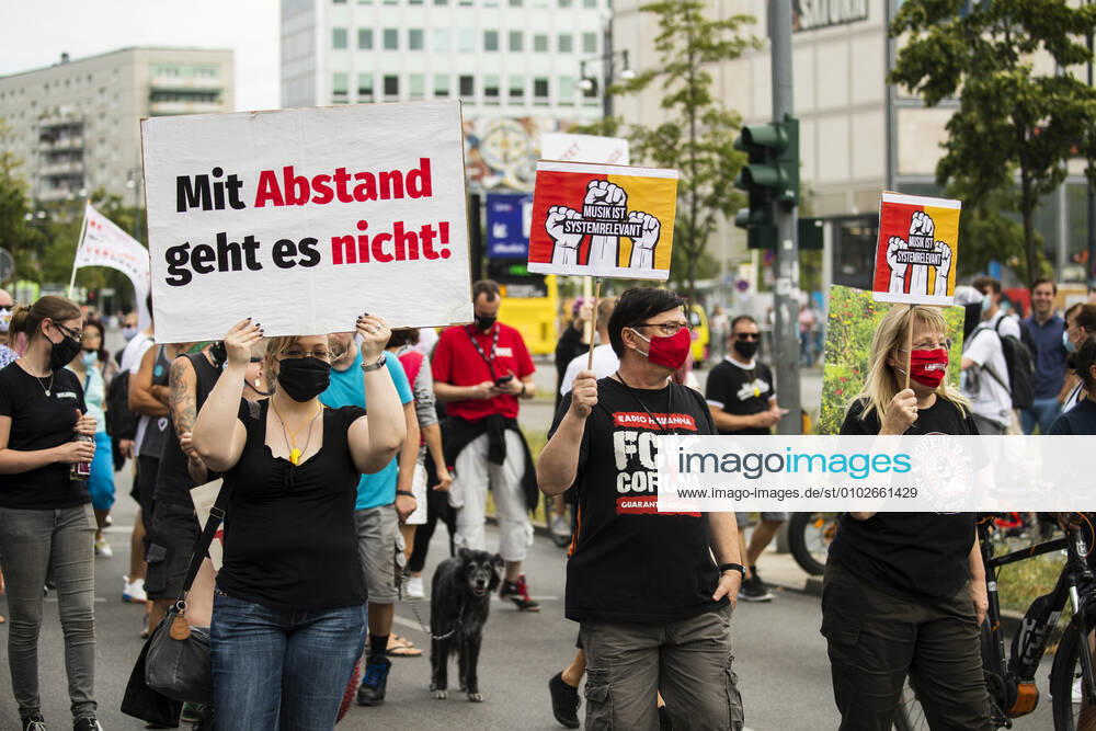 People take part in a protest for the event industry in Berlin on 24 July 2020 Operators of the industry lament almost 6 months of unemployment and lack of revenue due to measures to limit the spread of Coronavirus 3 Demonstration of the event industry in Berlin