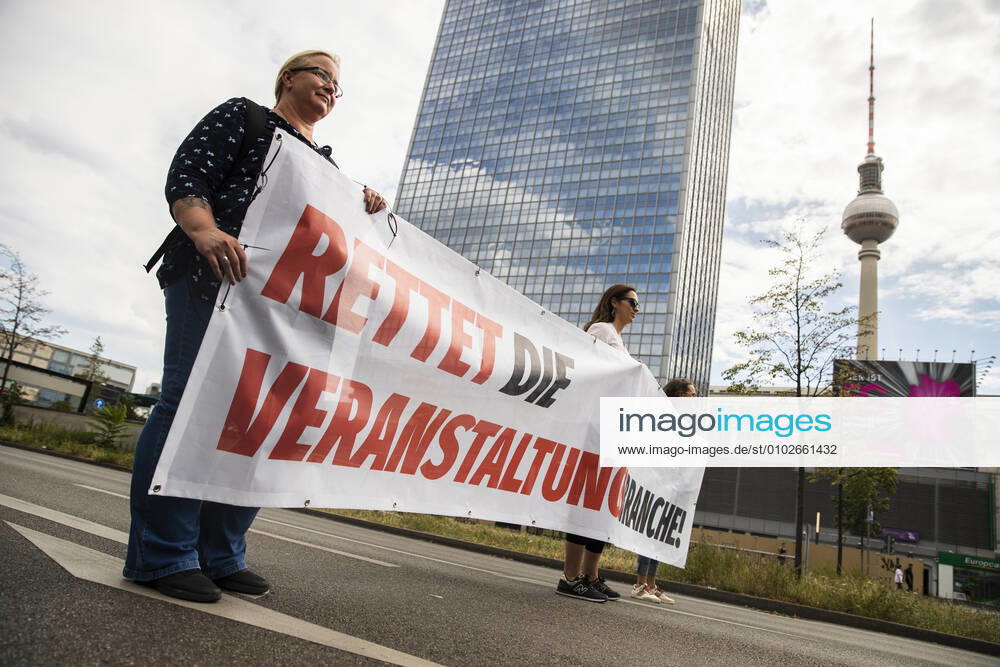 People take part in a protest for the event industry in Berlin on 24 July 2020 Operators of the industry lament almost 6 months of unemployment and lack of revenue due to measures to limit the spread of Coronavirus 3 Demonstration of the event industry in Berlin