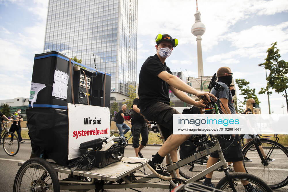 People take part in a protest for the event industry in Berlin on 24 July 2020 Operators of the industry lament almost 6 months of unemployment and lack of revenue due to measures to limit the spread of Coronavirus 3 Demonstration of the event industry in Berlin