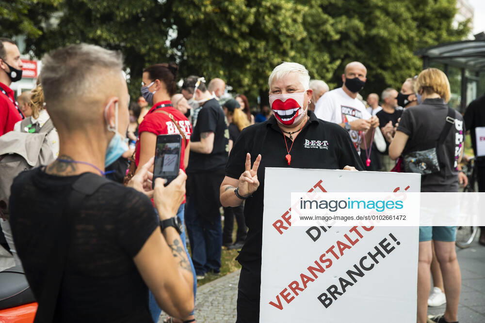 People take part in a protest for the event industry in Berlin on 24 July 2020 Operators of the industry lament almost 6 months of unemployment and lack of revenue due to measures to limit the spread of Coronavirus 3 Demonstration of the event industry in Berlin