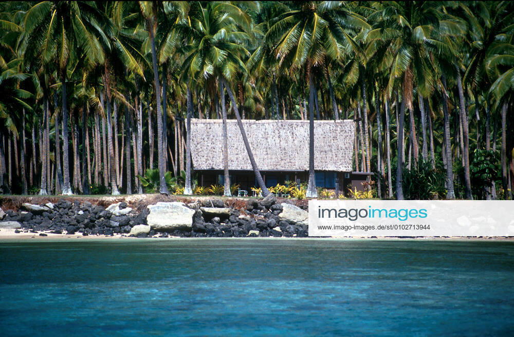Bungalow in coconut plantation on private island Laucala Fiji now an upscale resort ÂxCOPYRIGHTxAndrewxWoodley 4044_14_laucala01