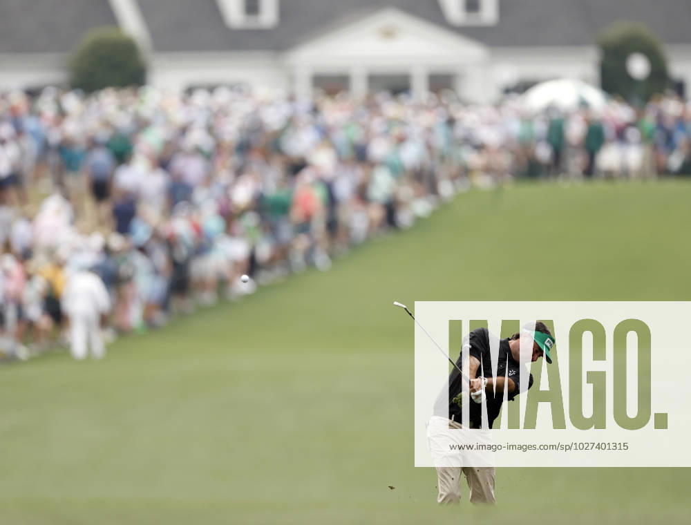 Bubba Watson follows through on a fairway shot during the first round at the Masters tournament at Augusta National Golf Club in Augusta, Georgia on Thursday, April 6, 2023. AUG20230406201 JOHNxANGELILLO