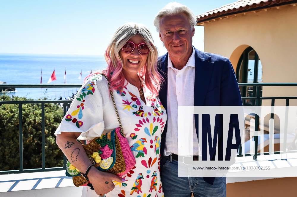 Bjorn BORG with his girlfriend Patricia OSTFELDT during the Day eight of Rolex Monte-Carlo Masters 2023, ATP, Tennis Herren Masters 1000 tennis tournament at Monte-Carlo Country Club on April 16, 2023 in Roquebrune-Cap-Martin, France. Roquebrune-Cap-Martin France - ZUMAm308 20230416_zsp_m308_017
