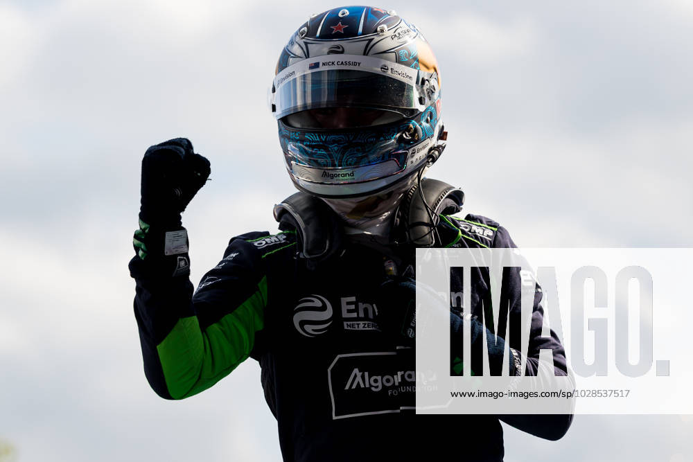 FORMEL E - Berlin E-Prix BERLIN,GERMANY,23.APR.23 - MOTORSPORTS, FORMEL E - E-Prix of Berlin, Berliner Tempelhof Airport Circuit. Image shows Nick Cassidy (NZL Envision). Keywords: podium. GEPAxpictures xMatthiasxTrinkl