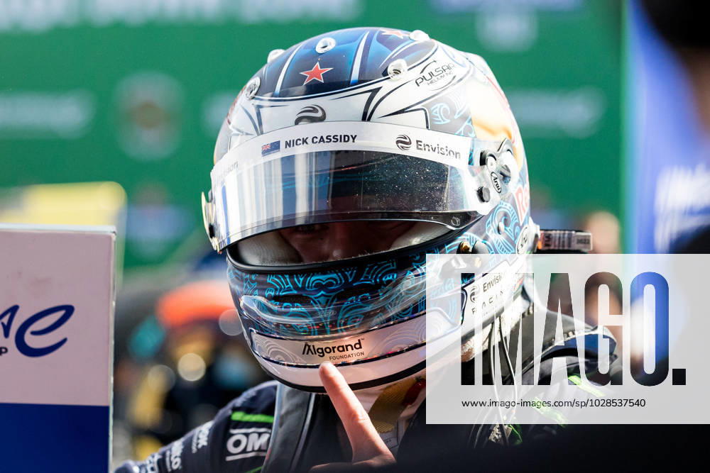 FORMEL E - Berlin E-Prix BERLIN,GERMANY,23.APR.23 - MOTORSPORTS, FORMEL E - E-Prix of Berlin, Berliner Tempelhof Airport Circuit. Image shows Nick Cassidy (NZL Envision). Keywords: podium. GEPAxpictures xMatthiasxTrinkl