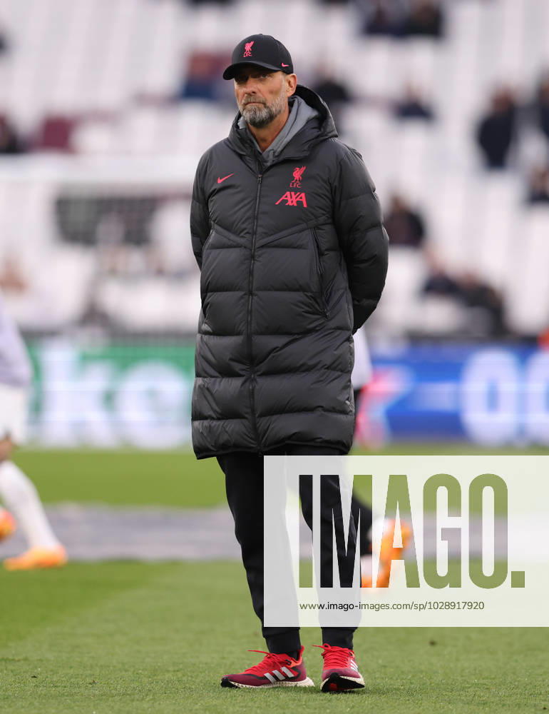 London, England, 26th April 2023. Jurgen Klopp, Manager of Liverpool during the Premier League match at the London Stadium, London. Picture credit should read: Paul Terry Sportimage . SPI-2394-0073