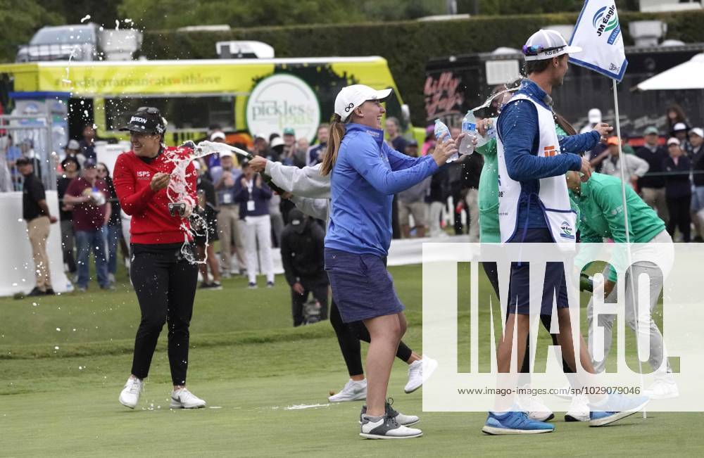LPGA, Golf Damen - Hannah Green, pro golfer from Perth, Australia, won the Ladies Professional Golf Association, JM Eagle LA Championship 2023, The Wilshire Country Club, Los Angeles, CA, USA, April 30, 2023. Tied with two other players at the end of four rounds of play, Green won two sudden death playoff holes to capture the title and a $450,000 pay day. - ZUMAmt3_ 20230430_zaf_mt3_001