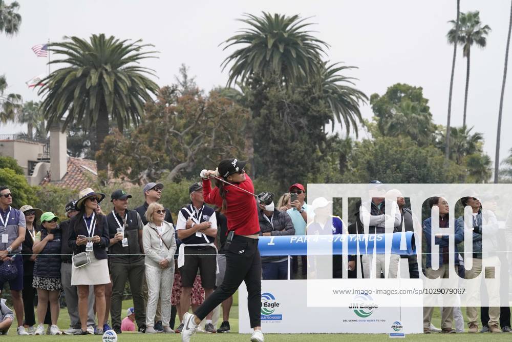 LPGA, Golf Damen - Hannah Green, pro golfer from Perth, Australia, won the Ladies Professional Golf Association, JM Eagle LA Championship 2023, The Wilshire Country Club, Los Angeles, CA, USA, April 30, 2023. Tied with two other players at the end of four rounds of play, Green won two sudden death playoff holes to capture the title and a $450,000 pay day. Green is pictured here teeing of on the first hole. - ZUMAmt3_ 20230430_zaf_mt3_007