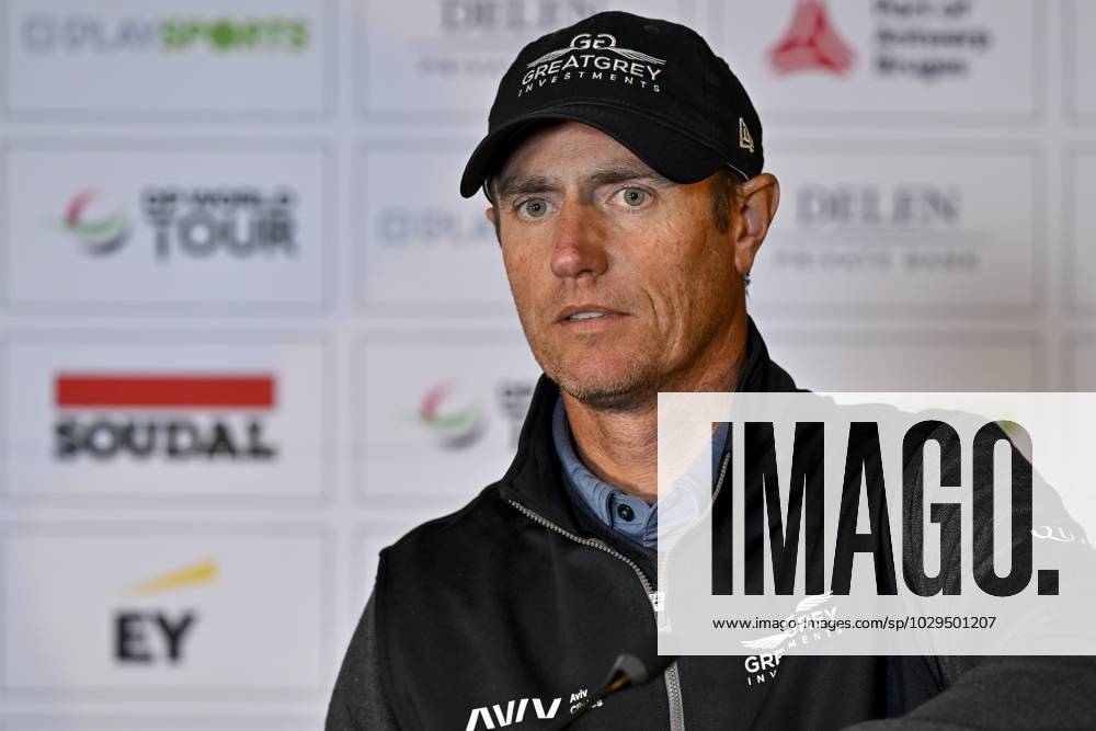Belgian Nicolas Colsaerts pictured during a press conference, PK, Pressekonferenz regarding the 2023 Soudal Open DP World Tour golf tournament, in Schilde, Tuesday 09 May 2023. The 2023 Soudal Open taken place from 11 to 14 May at the Rinkven Golf Club in Schilde. DIRKxWAEM x66980310x
