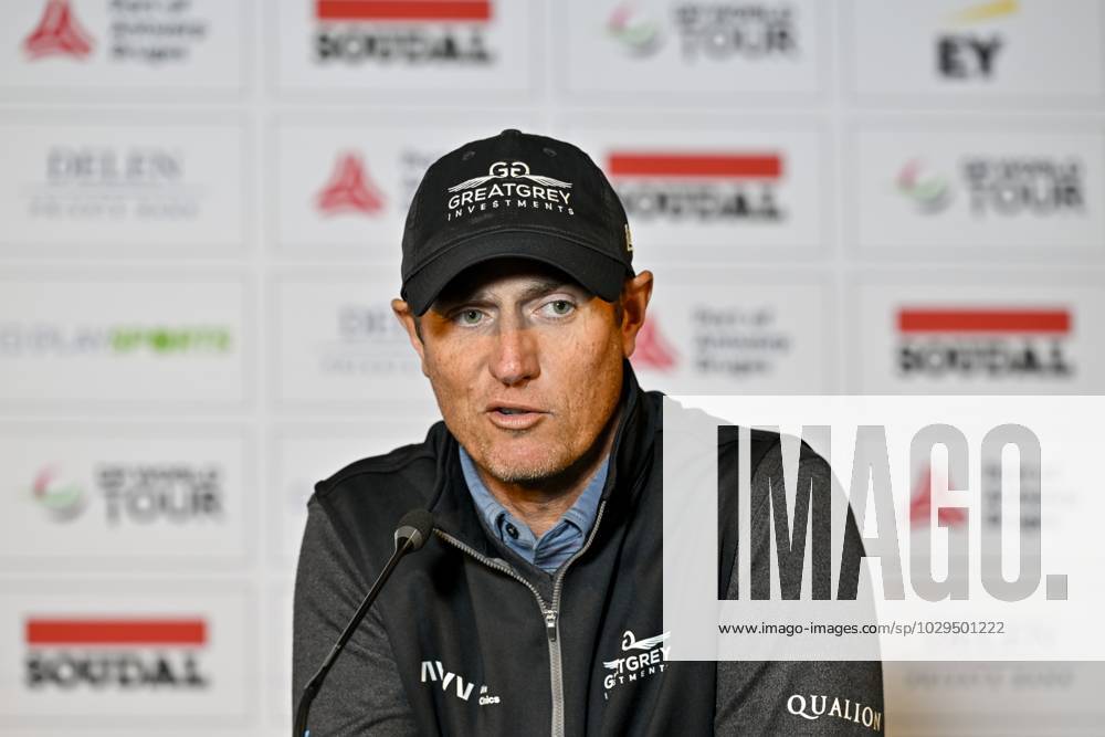 Belgian Nicolas Colsaerts pictured during a press conference, PK, Pressekonferenz regarding the 2023 Soudal Open DP World Tour golf tournament, in Schilde, Tuesday 09 May 2023. The 2023 Soudal Open taken place from 11 to 14 May at the Rinkven Golf Club in Schilde. DIRKxWAEM x66980330x