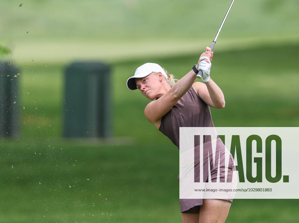 Frida Kinhult of Sweden watches her second shot from the fairway during the third round at the Cognizant Founders Cup at the Upper Montclair Country Club in Clifton, NJ. CSM Clifton United States of America - ZUMAc04_ 20230513_zaf_c04_008