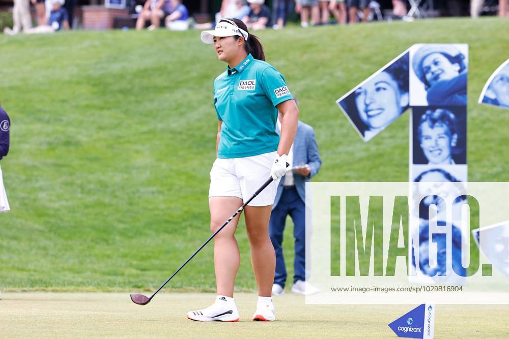CLIFTON, NJ - MAY 13: Hae Ran Ryu of South Korea on the 1st tee during the third round of the LPGA, Golf Damen Cognizant Founders Cup at Upper Montclair Country Club on May 13, 2023 in Clifton, New Jersey. (Photo by Rich Graessle Icon Sportswire) GOLF: MAY 13 LPGA Cognizant Founders Cup Icon23051315474