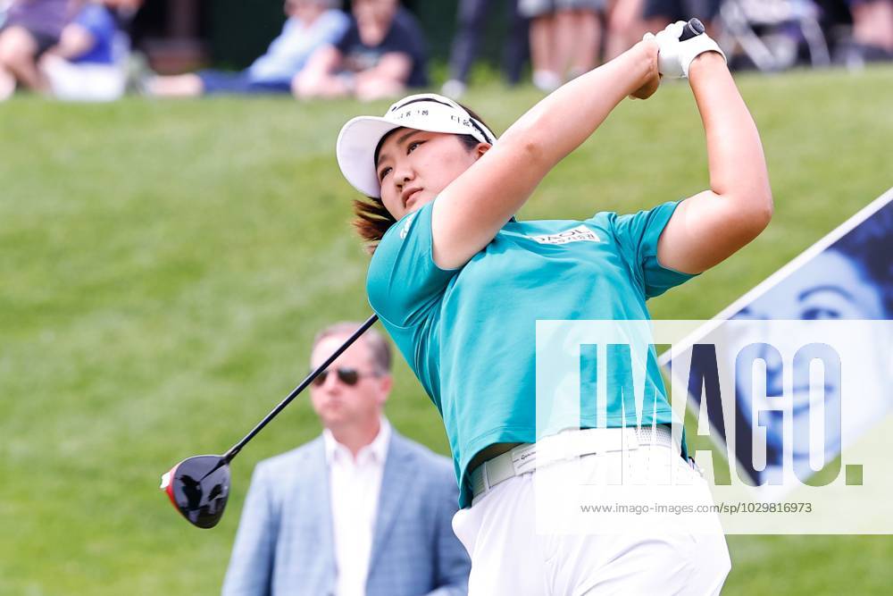 CLIFTON, NJ - MAY 13: Hae Ran Ryu of South Korea tees off on the 1st tee during the third round of the LPGA, Golf Damen Cognizant Founders Cup at Upper Montclair Country Club on May 13, 2023 in Clifton, New Jersey. (Photo by Rich Graessle Icon Sportswire) GOLF: MAY 13 LPGA Cognizant Founders Cup Icon23051315480