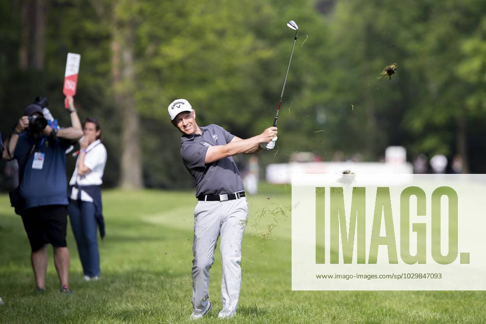 Swedish Simon Forsstrom pictured in action during the Soudal Open golf tournament in Schilde, Sunday 14 May 2023. KRISTOFxVANxACCOM x67285034x