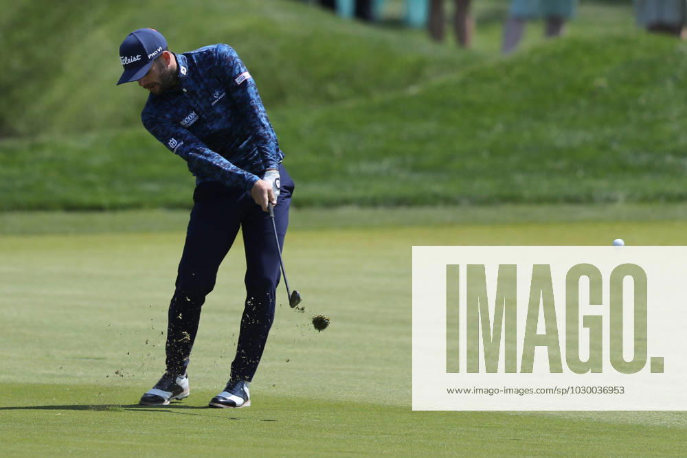 Calluom Tarren hits his second shot on the 6th hole during the first round of the 2023 PGA, Golf Herren Championship at Oakwood Country Club in Rochester,New York on Thursday, May 18, 2023. PGA20230518116 AARONxJOSEFCZYK