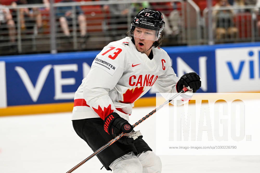 RIGA, LATVIA MAY 22 Tyler Toffoli of Canada in action during the 2023 IIHF Ice Hockey World Championship Finland Latvia game between Canada and Norway at Arena Riga on May 22, 2023 in Riga, Latvia Riga Arena Riga Latvia