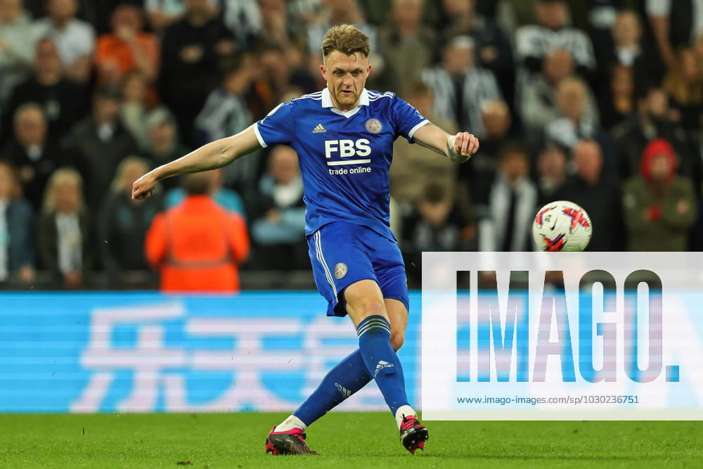 Premier League Newcastle United vs Leicester City Harry Souttar 15 of Leicester City in action during the game during the Premier League match Newcastle United vs Leicester City at St. James s Park, Newcastle, United Kingdom, 22nd May 2023 (Photo by Mark Cosgrove News Images)