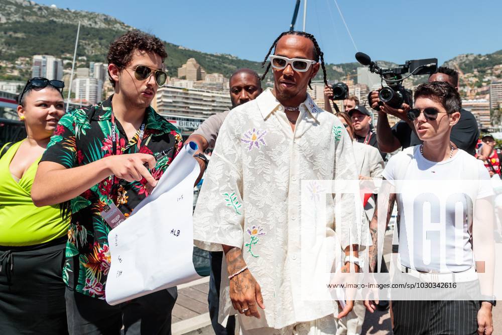 Lewis Hamilton Mercedes AMG Petronas Motorsport arrives at the paddock, Monaco Grand Prix, Motorsport, Formula 1, 2023 season, 26 05 2023 Monaco Grand Prix, Motorsport, Formula 1, 2023 season