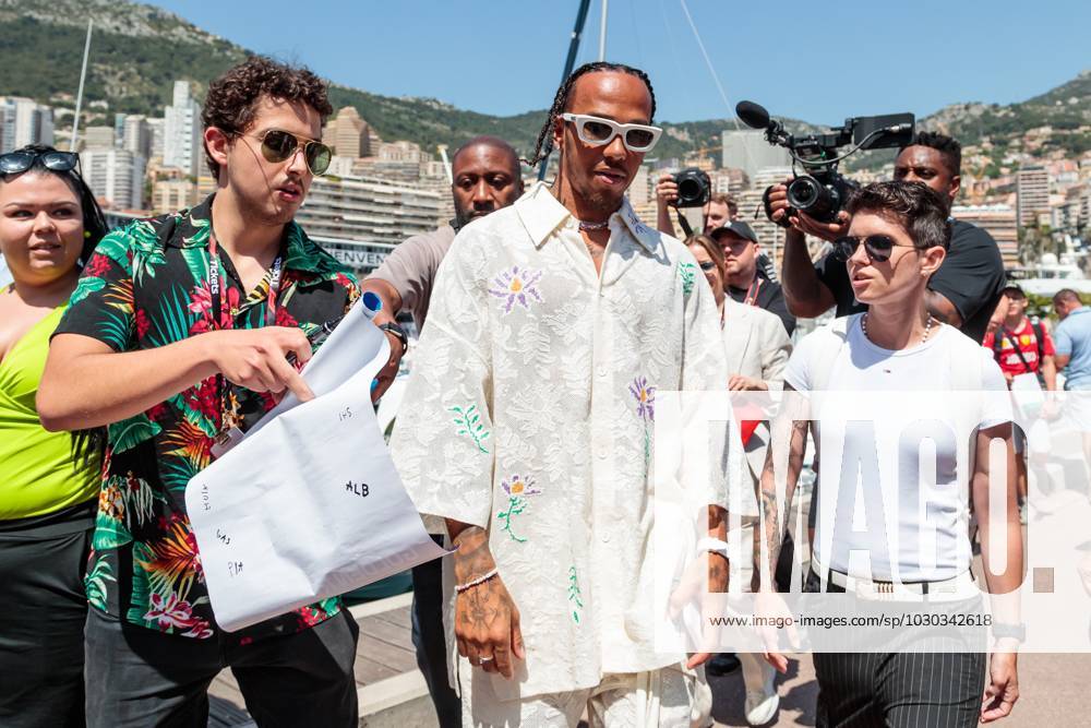 Lewis Hamilton Mercedes AMG Petronas Motorsport arrives at the paddock, Monaco Grand Prix, Motorsport, Formula 1, 2023 season, 26 05 2023 Monaco Grand Prix, Motorsport, Formula 1, 2023 season