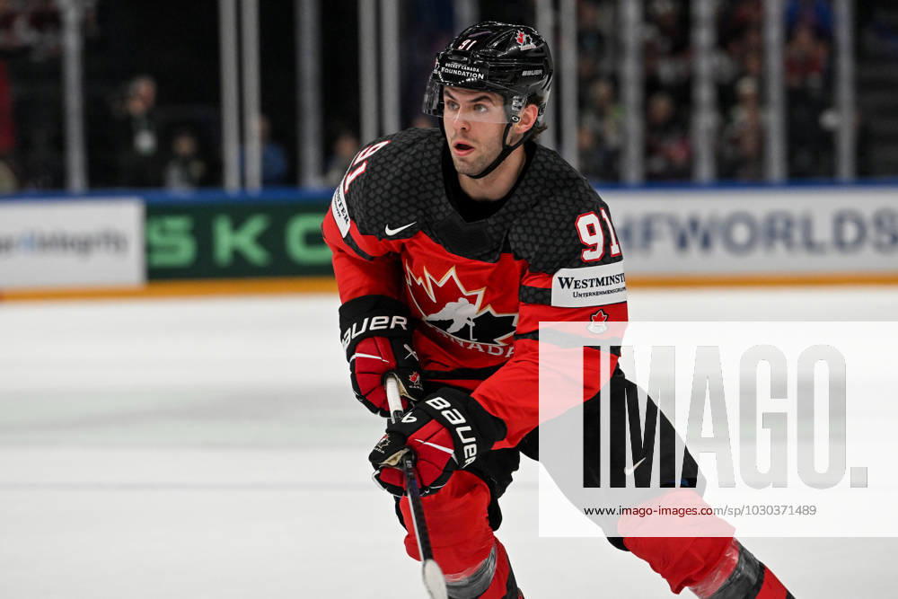RIGA, LATVIA MAY 27 Adam Fantilli of Canada in action during the 2023 IIHF Ice Hockey World Championship Finland Latvia game between Canada and Latvia at Nokia Arena on May 27, 2023 in Tampere, Finland Tampere Finland