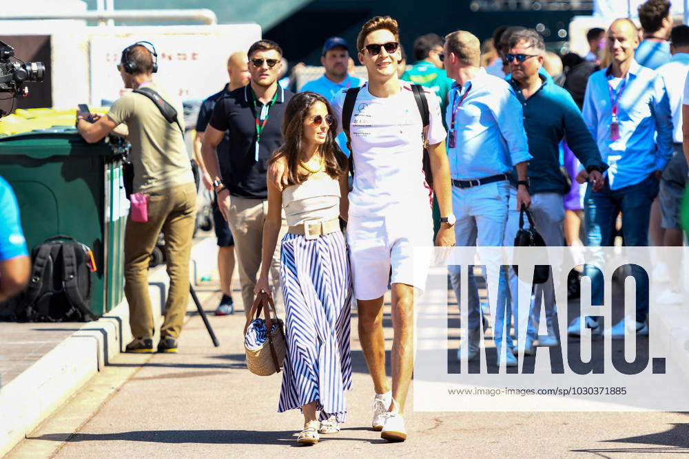 Formula 1 GP Monaco Saturday 27 05 2023 George Russell GBR Mercedes AMG F1 Team with girlfriend Carmen Montero Formula 1 GP Monaco Saturday 27 05 2023
