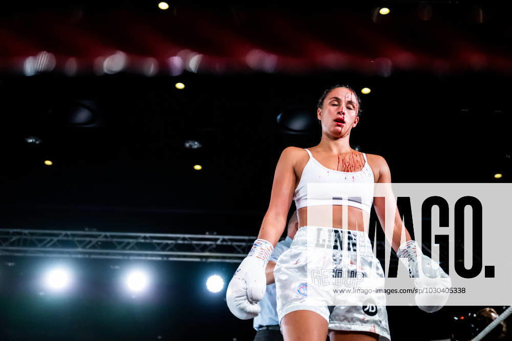 Linn Sandström of Sweden looks dejected in the Women?s Super Flyweight WBA Interim Title fight during the boxing gala ABP Fight Night 9, on May 27, 2023 in Malmö Photo Petter Arvidson BILDBYRAN code PA PA0578 boxing boxing boxing abp fight night 9 malmö bbeng depp