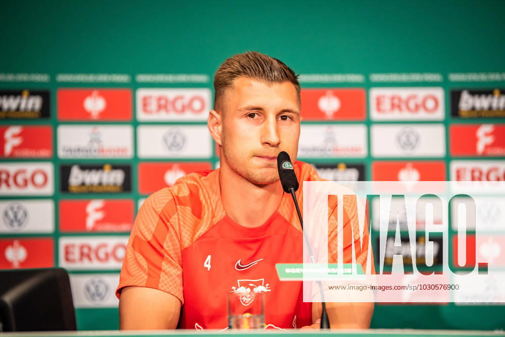 Press Conference DFB Cup Final, RB Leipzig vs Eintracht Frankfurt Berlin, 02 06 2023 Willi Orban RB Leipzig, 4 Press Conference DFB Cup Final, RB Leipzig vs Eintracht Frankfurt Olympiastadion, Berlin, 02 06 2023 DFL REGULATIONS PROHIBIT ANY USE OF PHOTOGRAPHS AS IMAGE SEQUENCES AND OR QUASI VIDEO