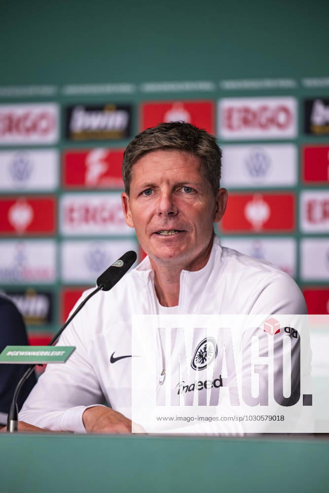 football DFB Cup final 2023, RB Leipzig Eintracht Frankfurt, training and press conference, v l coach Oilver Glasner Eintracht Frankfurt Berlin