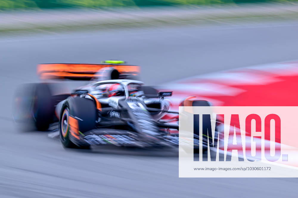 MONTMELO, SPAIN: Lando Norris, racing for the McLaren F1 team during the 2023 Formula 1 Spanish Grand Prix at the Circuit de Barcelona-Catalunya in Montmelo, Spain