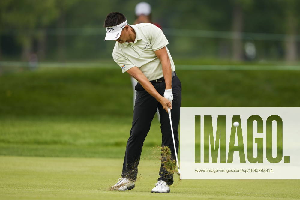 Carl Yuan makes a shot from the fairway on the sixteenth hole during the second round of the Canadian Open in Toronto on Friday, June 9, 2023. Canada News - June 9, 2023 - ZUMAc35_ 20230609_zaf_c35_145