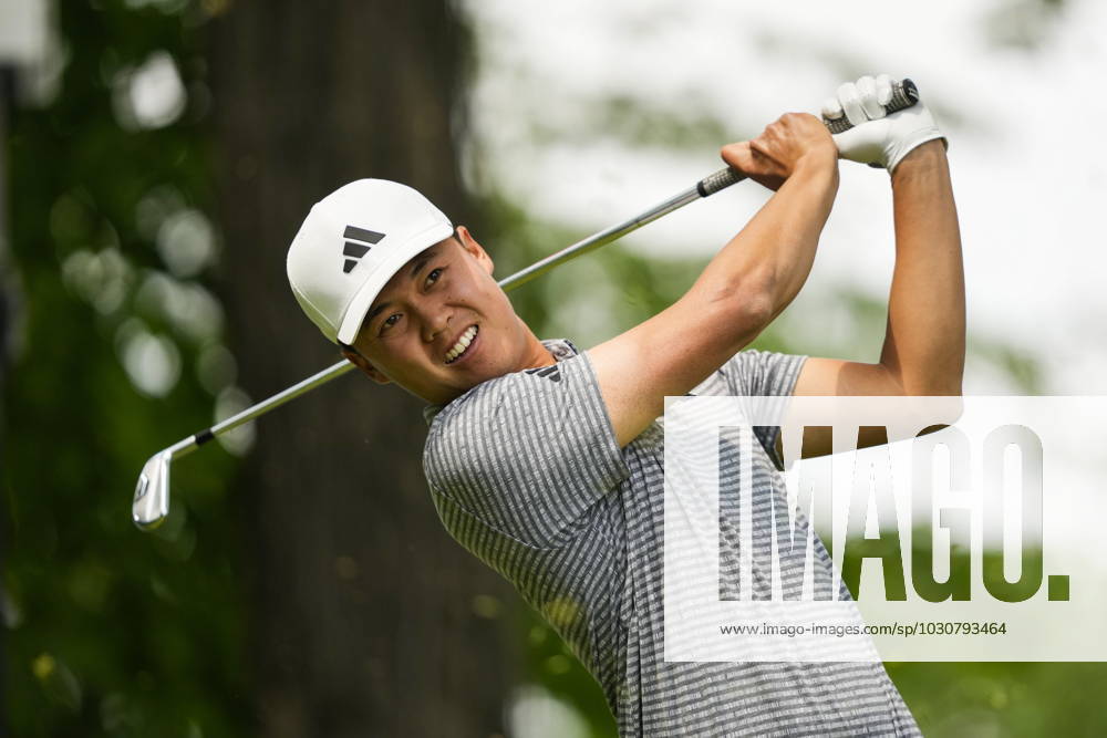 Brandon Wu tees off on the eighteenth hole during the second round of the Canadian Open in Toronto on Friday, June 9, 2023. Canada News - June 9, 2023 - ZUMAc35_ 20230609_zaf_c35_153