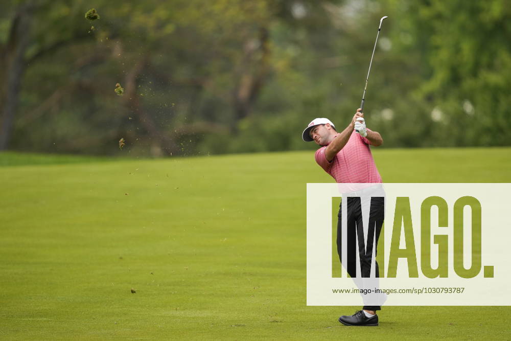 Canadian Stuart Macdonald makes a shot on the sixteenth fairway during the second round of the Canadian Open in Toronto on Friday, June 9, 2023. Canada News - June 9, 2023 - ZUMAc35_ 20230609_zaf_c35_184
