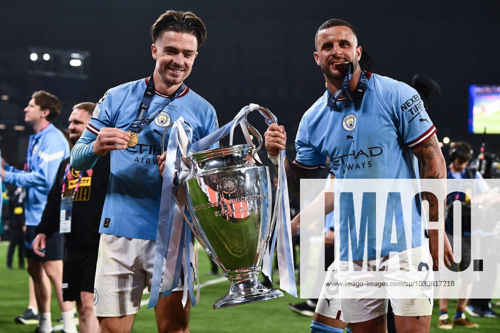 Mg Istanbul (Turchia) 10 06 2023 - finale Champions League Manchester City-Inter foto Matteo Gribaudi Image nella foto: Jack Grealish-Kyle Walker