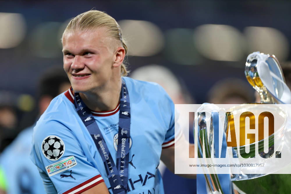 Incontro finale per la Champions League 2023 tra Intrernazionale vs Machester City Erling Haland of Manchester City 10 06 2023 Istanbul, Final match for Champions League between FC Internazionale vs Manchester City FC at Ataturk Olympic Stadium Istanbul Ataturk Olympic stadium Instabul Turchia Turchia