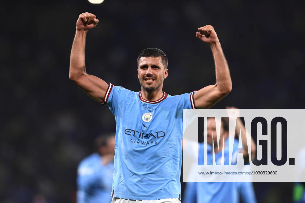 Soccer Champions League final Manchester City Inter Milan on 10 06 2023 at the Ataturk Olympic Stadium in Istanbul Rodri Manchester jubilation joy emotions