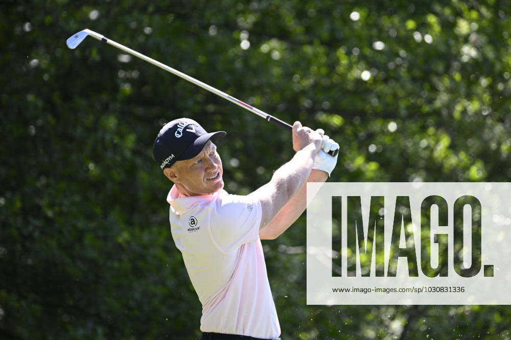 STOCKHOLM 20230611 Simon Forsström with a tee shot on the seventh hole during the final round of the Scandinavian Mixed European Tour event at Ullna golf course STOCKHOLM SWEDEN