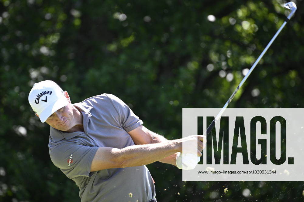 STOCKHOLM 20230611 Alex Norén with a tee shot on the seventh hole during the final round of the Scandinavian Mixed European Tour event at Ullna golf course STOCKHOLM SWEDEN