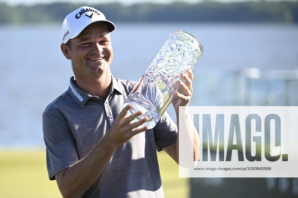 STOCKHOLM 20230611 Dale Whitnell, UK, with the trophy after winning the Scandinavian Mixed European Tour event at Ullna golf course STOCKHOLM SWEDEN
